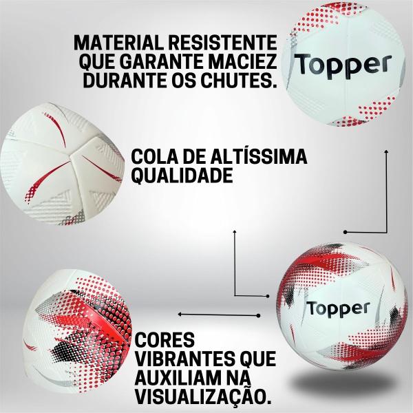 Imagem de Bola Futebol Society Topper Sintético Macia Profissional