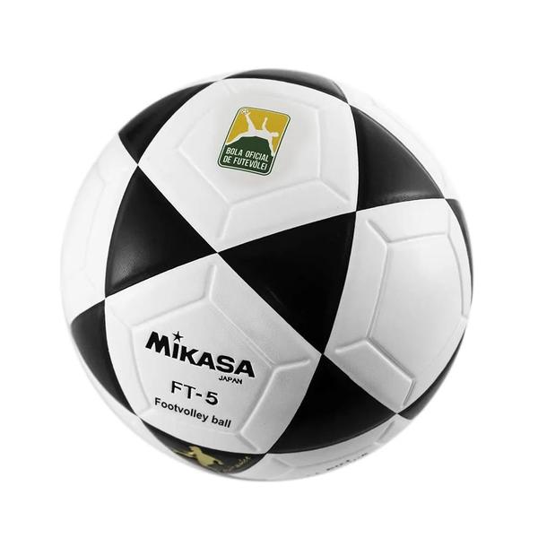 Imagem de Bola Futevôlei Mikasa Ft-5 - Branco e Preta