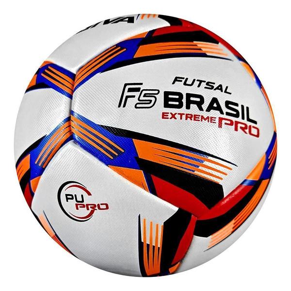 Imagem de Bola Futsal Kagiva F5 Extreme Pró Oficial Laranja E Inflador