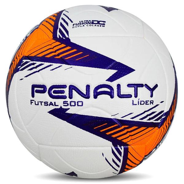 Imagem de Bola Futsal Penalty Líder XXIV Cor: Branco E Laranja