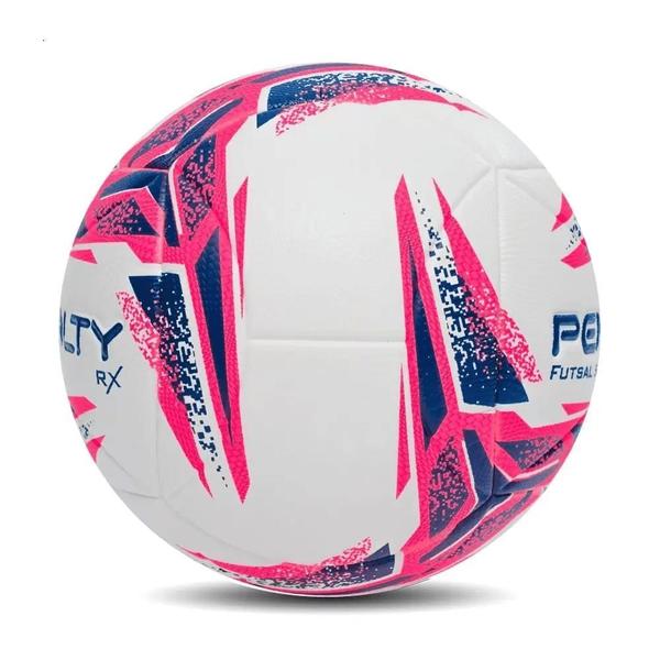 Imagem de Bola Futsal Penalty RX 500 branco Rosa