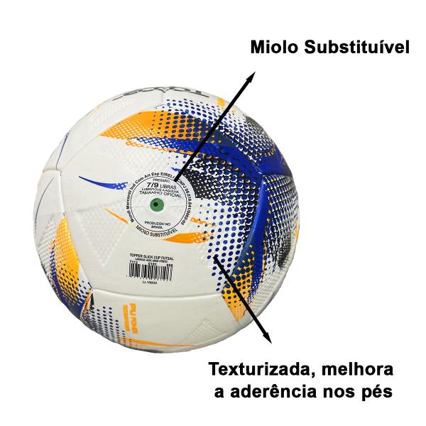 Imagem de Bola Futsal Topper Oficial Original Profissional Futebol De Salão - Laranja