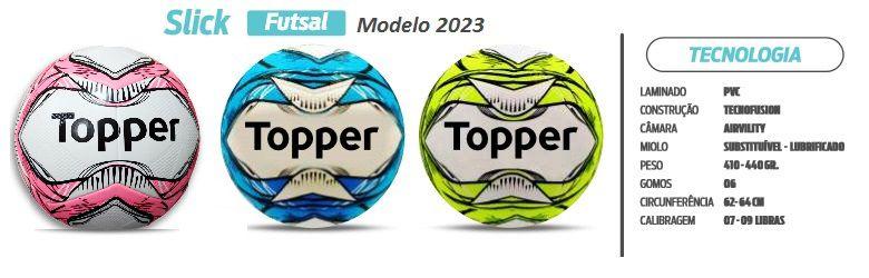 Bola Futsal Topper Slick Amarela + Bomba de Ar Imagem de Bola Futsal Topper Slick Amarela + Bomba de Ar