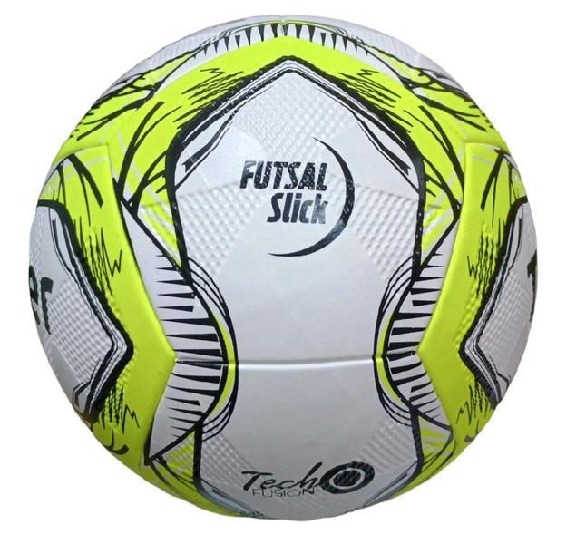 Bola Futsal Topper Slick Amarela + Bomba de Ar Imagem de Bola Futsal Topper Slick Amarela + Bomba de Ar