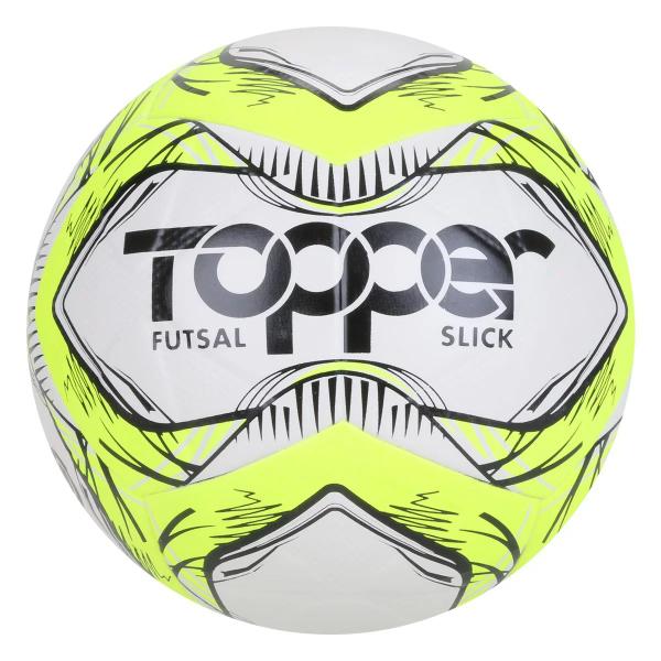 Bola Futsal Topper Slick Amarela + Bomba de Ar Imagem de Bola Futsal Topper Slick Amarela + Bomba de Ar