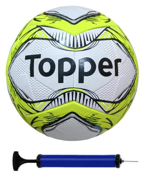Bola Futsal Topper Slick Amarela + Bomba de Ar Imagem de Bola Futsal Topper Slick Amarela + Bomba de Ar