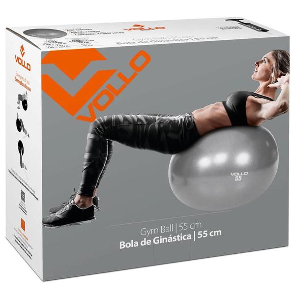 Imagem de Bola Ginástica Gym Ball Vollo VP1034 55 cm 300 Kg com Bomba