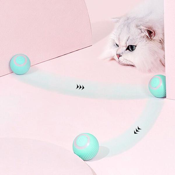 Imagem de Bola Giratoria Inteligente Brinquedo Gato Pet Animal de Estimaçao Bateria Recarregavel Smart Usb Portatil Interativo Anti Estress