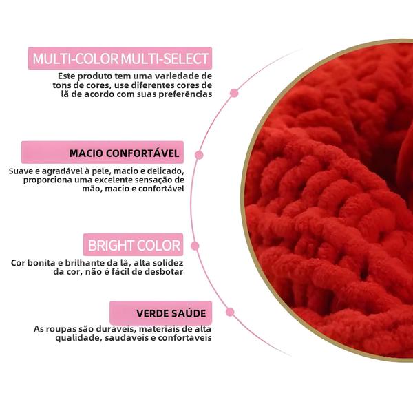 Imagem de Bola Grossa Luxuosa Do Fio 100g Do Poliéster Para a Tecelagem Do Crochê Do Travesseiro Do Cobertor