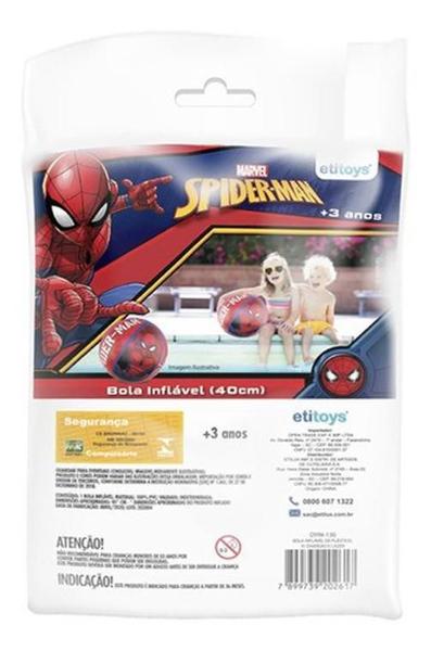 Imagem de Bola Infantil Inflável 3D Piscina Praia Homem Aranha 40Cm