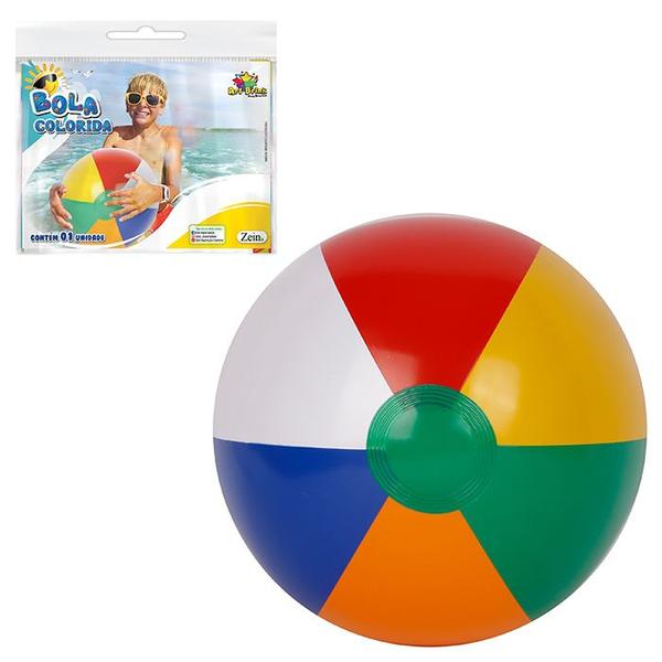 Imagem de Bola inflável 32cm colorida para crianças, jogo de piscina, jogo aquático, bola esportiva de praia