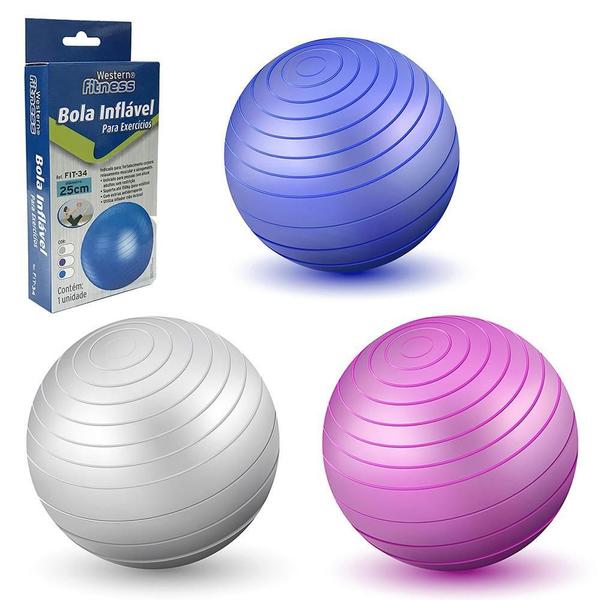 Bola Inflável Para Exercícios Colors 25Cm - Western Imagem de Bola Inflável Para Exercícios Colors 25Cm