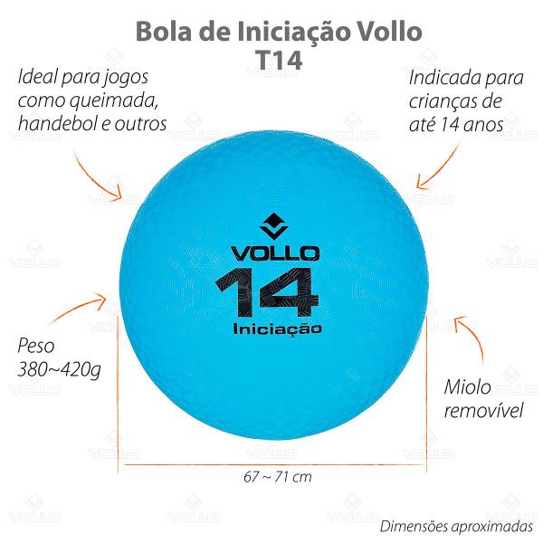 Imagem de Bola Iniciantes Queimada Handebol Tamanho 14 Maciez Impermeável Colorida Vollo