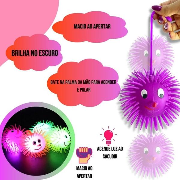 Imagem de Bola Ioiô Com Luz Bolinha Macia Infantil Brinquedo