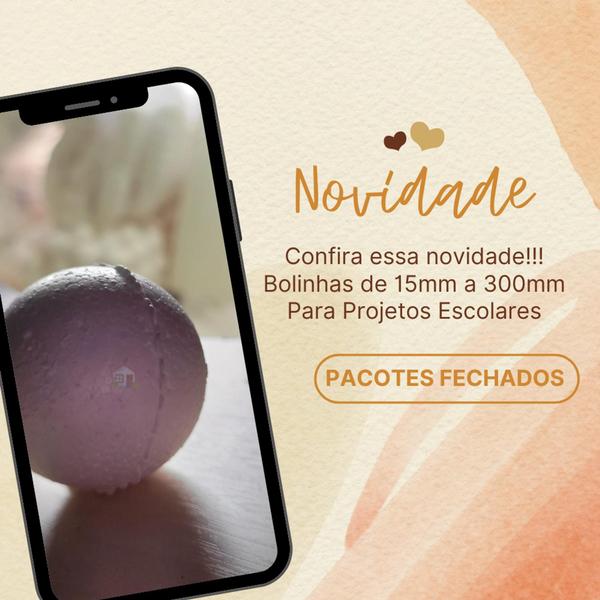 Bola Isopor Oca DIY Trabalhos Manuais Decoração 175mm - CasaTelaRedes Imagem de Bola Isopor Oca DIY Trabalhos Manuais Decoração 175mm