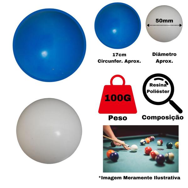 Imagem de Bola Jogo de Sinuca 9 Bolas Sinuca Bilhar Mata Mata 4x4x1 Azul X Vermelho 50mm