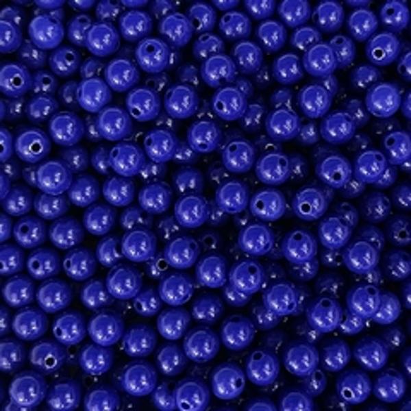 Imagem de Bola Lisa Leitosa Miçanga Acrilica 6mm - 100g 1000pçs - Cores Azuladas Opcionais