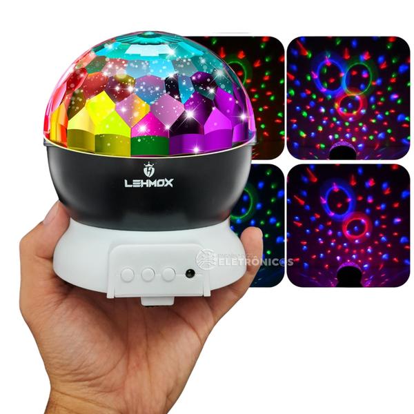 Imagem de Bola Mágica de Luzes Coloridas RGB Globo Holográfico para Atmosfera de Festa LEY1737