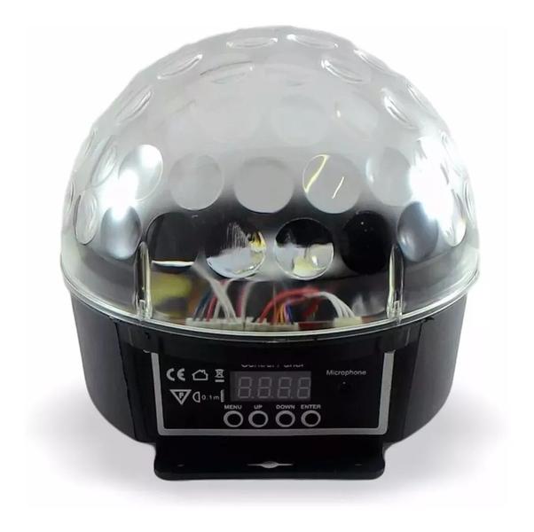 Imagem de Bola magica Globo Maluco Esfera de LED Rgb Holográfico 30w Dmx 6ch Ball Light Iluminação Balada Festa DJ Som Musica Strobo