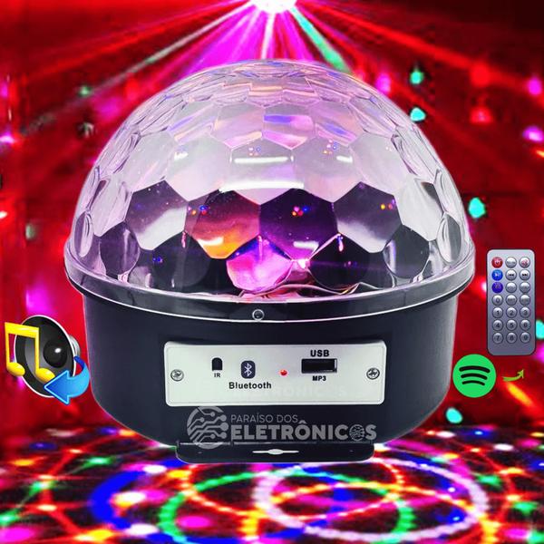 Imagem de Bola Mágica LED Luz RGB Com Alto Falante Bluetooth Projetor de Musica Discoteca Palco GLM0909 DY8821