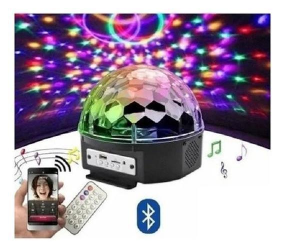 Imagem de Bola Maluca Led Cristal Rgb Bluetooth Usb Festas Iluminação