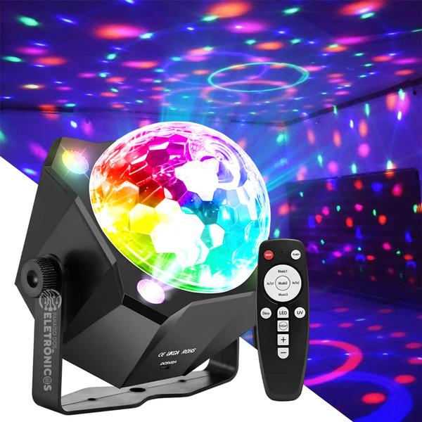 Imagem de  Bola Maluca Mini Globo Jogo De Luz Led Rgb Festa Com Controle CYL5862