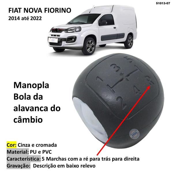 Imagem de Bola Manopla Alavanca Câmbio Nova Fiorino 2014-2022 cromada