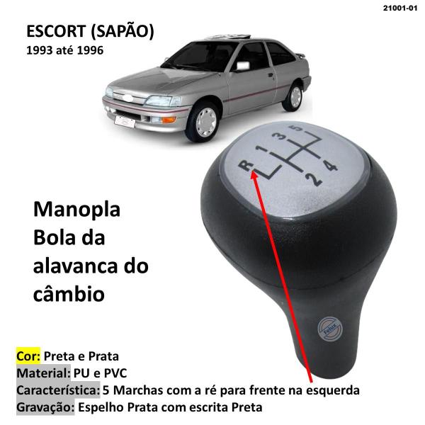 Imagem de Bola Manopla de Câmbio Escort 1993-1996 Prata ré pra frente