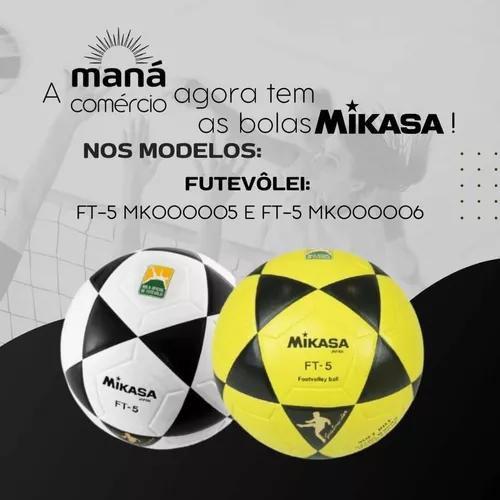 Imagem de Bola Oficial Mikasa FT-5 Branco Preto Futevôlei Altinha Futmesa