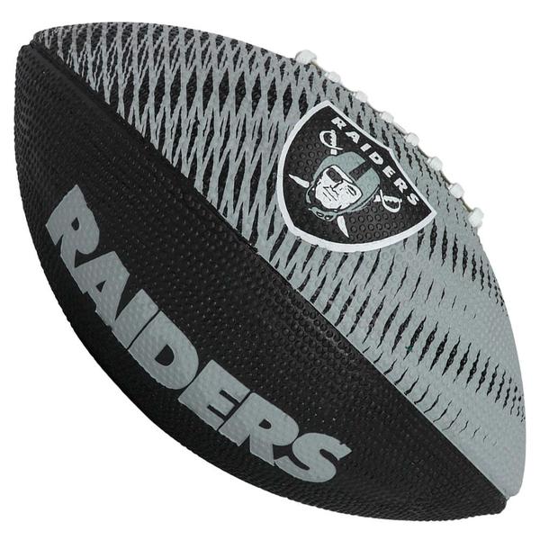 Imagem de Bola Oficial Wilson Futebol Americano Raiders Super Grip Cinza Preto