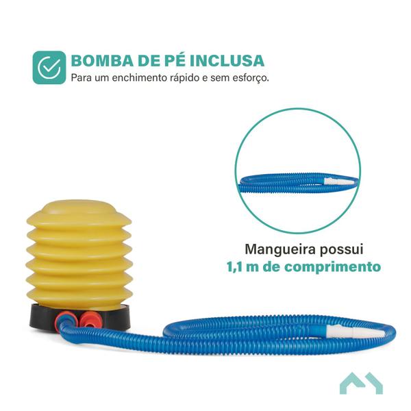 Imagem de Bola para Pilates treino Fitness Com Bomba de Ar de Pé Plast