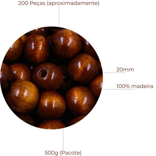 Imagem de Bola passante 20mm em madeira com 500g