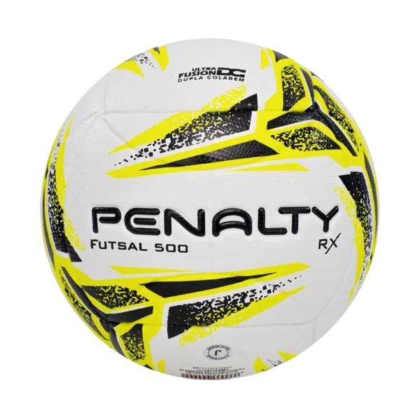 Imagem de Bola Penalty Futsal RX 500 XXIII Branco e Amarelo- Unissex