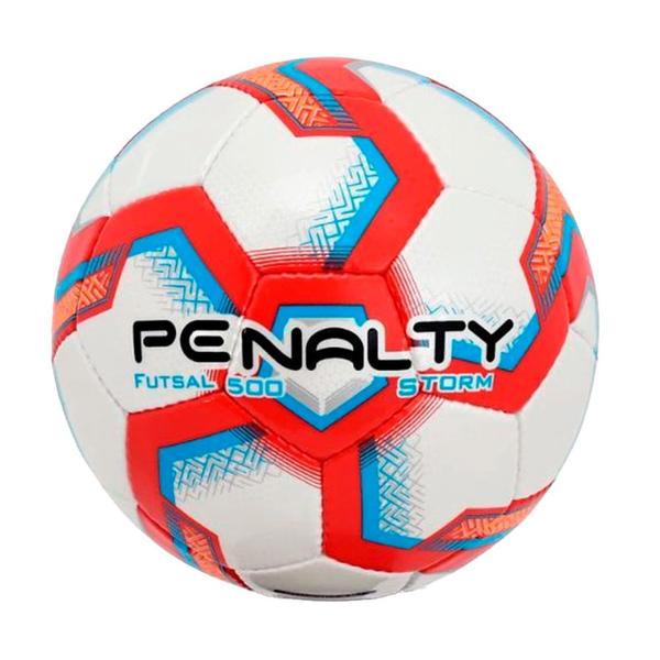 Imagem de Bola Penalty Futsal Storm XXIII Unissex Branco Vermelho Azul