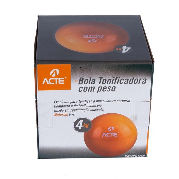 Imagem de Bola Peso 4kg PVC Areia T174 Laranja Acte