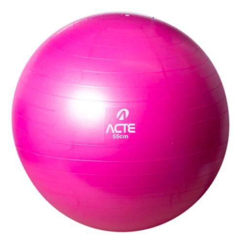 Imagem de Bola Pilates 55cm Rosa Com Bomba - Acte Sport