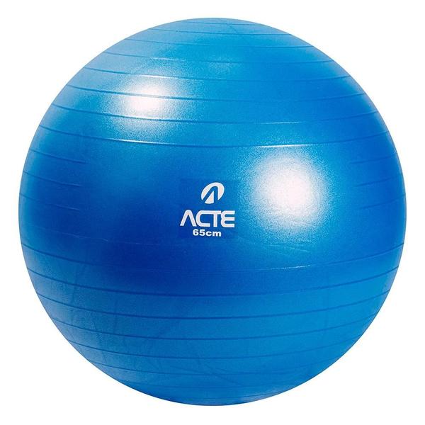 Imagem de Bola Pilates 65 cm PVC Sistema Anti-Estouro T9 Azul Acte