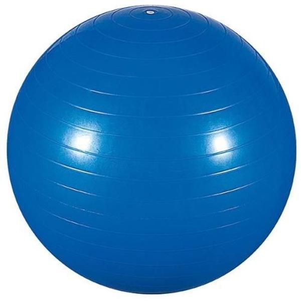 Imagem de Bola Pilates Academia Alongamento Boa Postura e Bomba De Ar Azul