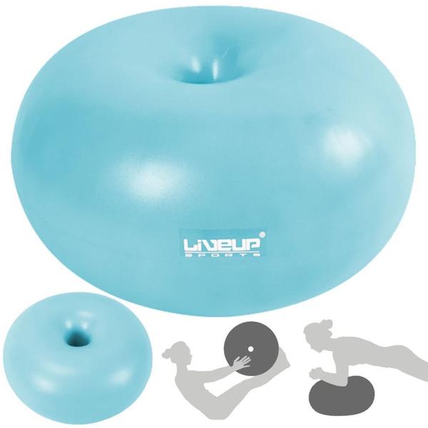 Imagem de Bola Pilates Exercicios Fisioterapia Yoga Donut Azul  Liveup Sports 