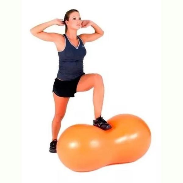 Imagem de Bola Pilates Fisioterapia Feijao Laranja 45cmx90cm