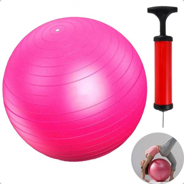 Bola Pilates Suíça 65cm Antiderrapante Abdominais Com Bomba - Western Imagem de Bola Pilates Suíça 65cm Antiderrapante Abdominais Com Bomba