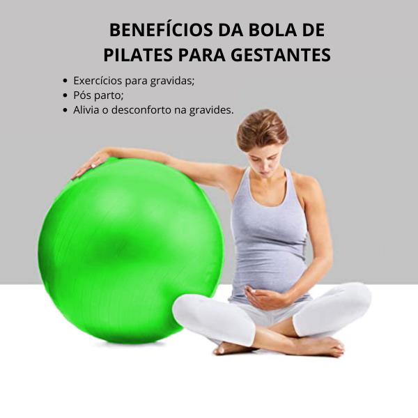 Bola Pilates Verde Para Yoga E Alongamentos 75 Cm Ginástica Fisioterapia sem Bomba - DASSHAUS Imagem de Bola Pilates Verde Para Yoga E Alongamentos 75 Cm Ginástica Fisioterapia sem Bomba