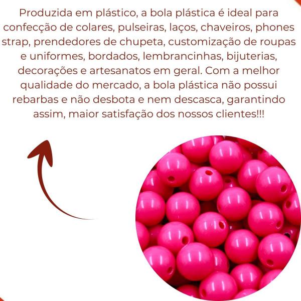 Imagem de Bola Plastica Leitosa Passante 12mm Com 500Gr