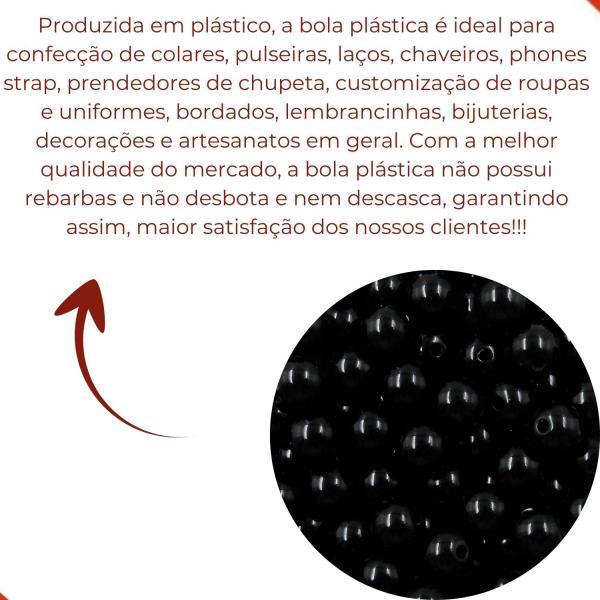 Imagem de Bola Plastica Leitosa Passante 12mm Com 500Gr