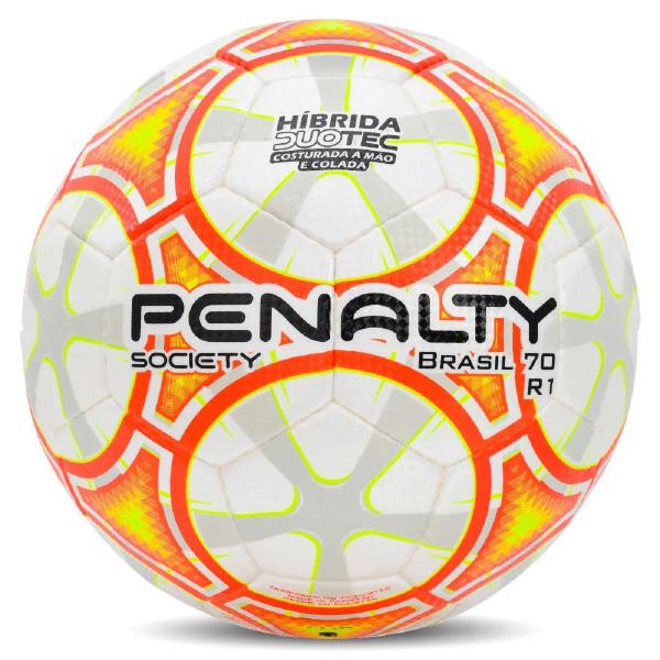 Imagem de Bola Society Penalty Brasil 70 R1 XXIII - Branco/Laranja