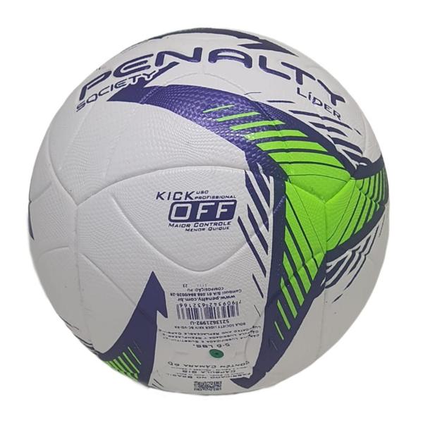 Imagem de Bola Society Penalty Líder Verde e Branco 420-450g