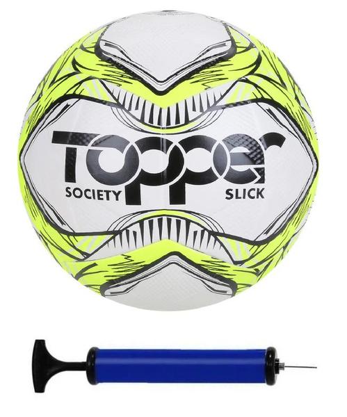 Imagem de Bola Society Topper Slick Amarela + Bomba De Ar