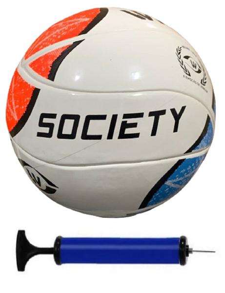 Imagem de Bola Society Winner Oficial Fusion - Bc/lj/az + Bomba de Ar