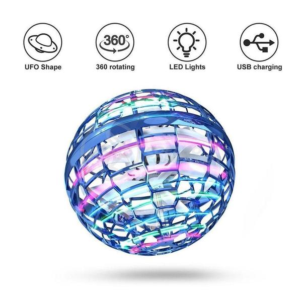 Bola Spinner Voadora Led Divertido Boomerang Drone Azul - SMART TECH Imagem de Bola Spinner Voadora Led Divertido Boomerang Drone Azul
