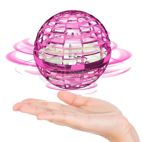 Imagem de Bola Spinner Voadora Led Divertido Boomerang Drone Rosa